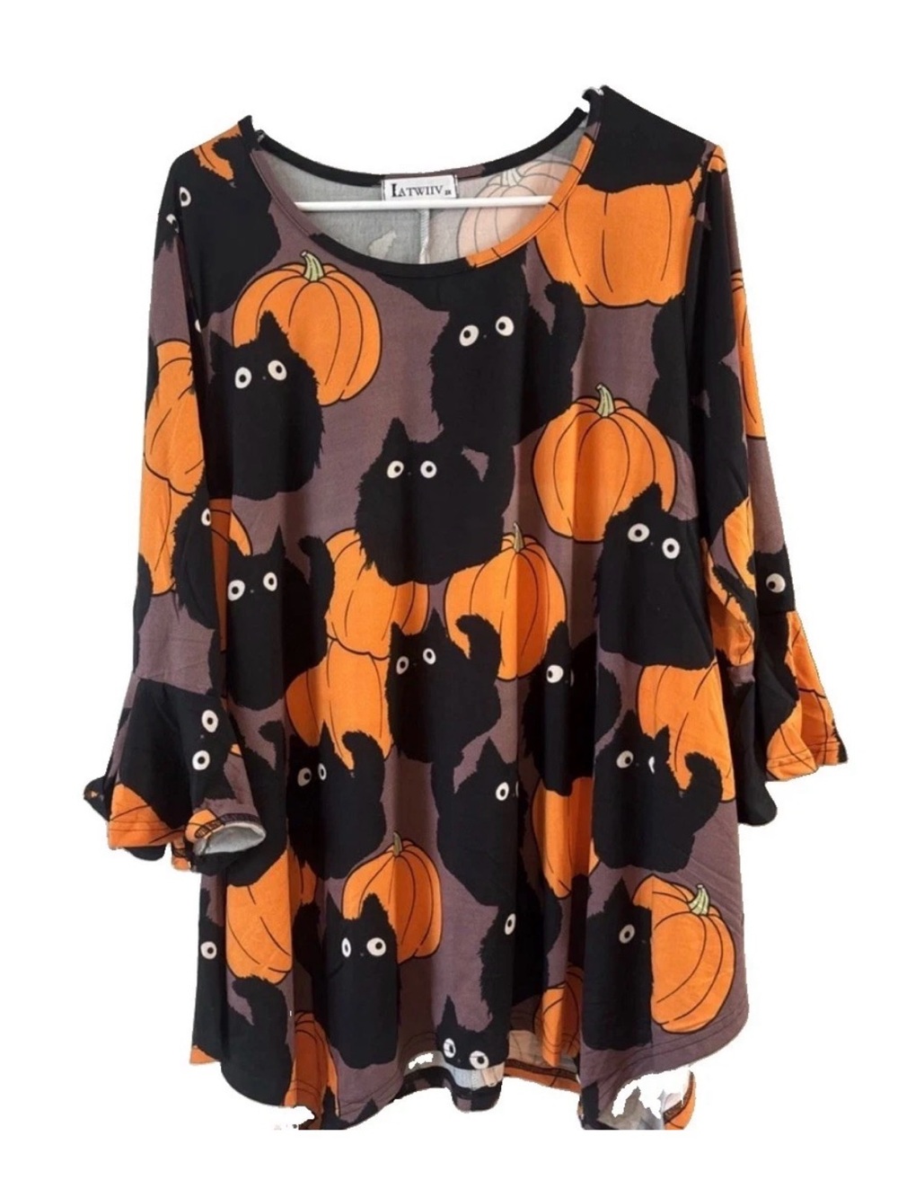 Women NWT "Larace" Halloween tunic Size 3x lovely free flowing top So festive!